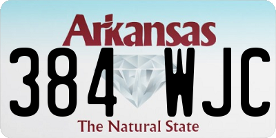 AR license plate 384WJC