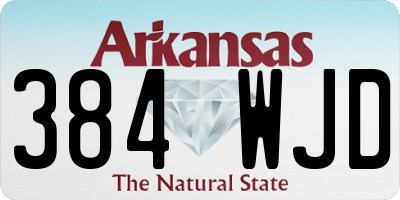 AR license plate 384WJD