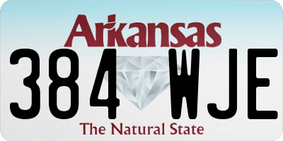 AR license plate 384WJE