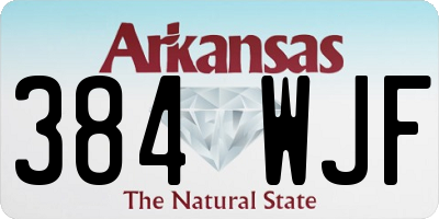 AR license plate 384WJF