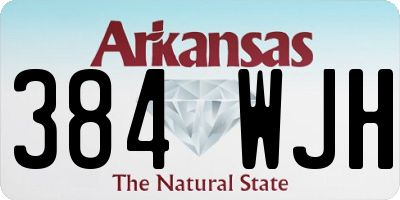 AR license plate 384WJH