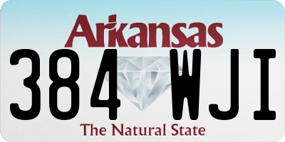 AR license plate 384WJI