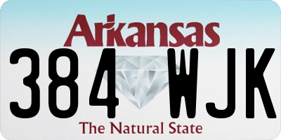 AR license plate 384WJK