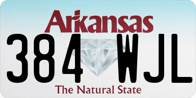 AR license plate 384WJL