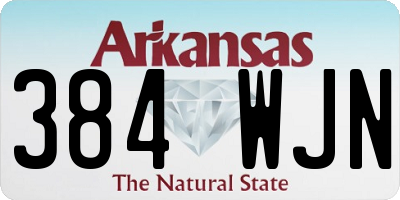 AR license plate 384WJN