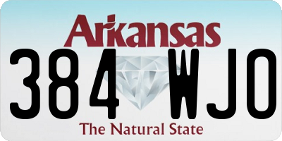 AR license plate 384WJO