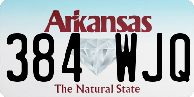 AR license plate 384WJQ