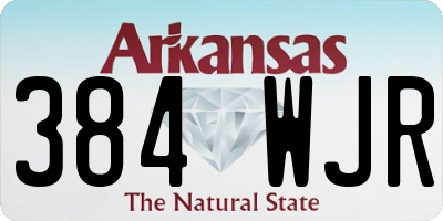 AR license plate 384WJR