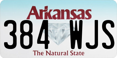 AR license plate 384WJS