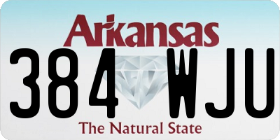 AR license plate 384WJU