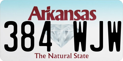 AR license plate 384WJW