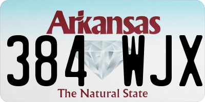 AR license plate 384WJX
