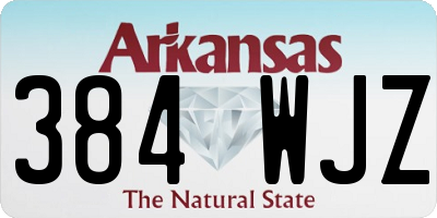 AR license plate 384WJZ
