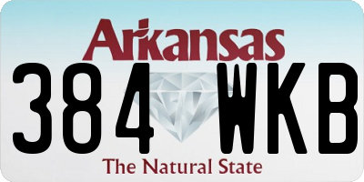 AR license plate 384WKB
