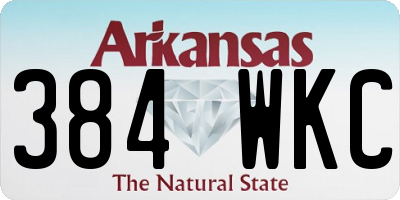 AR license plate 384WKC