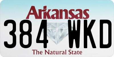 AR license plate 384WKD