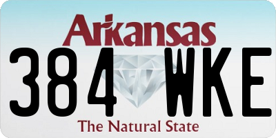AR license plate 384WKE