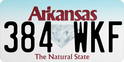 AR license plate 384WKF
