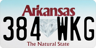 AR license plate 384WKG