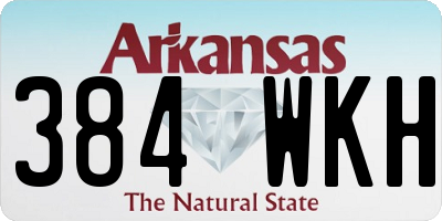 AR license plate 384WKH
