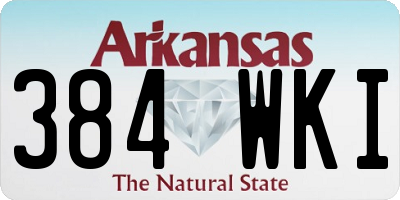 AR license plate 384WKI
