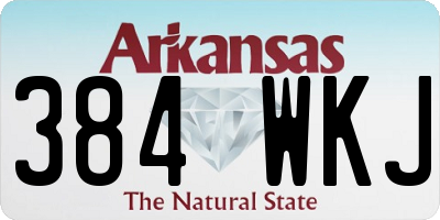 AR license plate 384WKJ