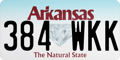 AR license plate 384WKK