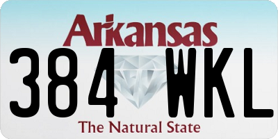 AR license plate 384WKL