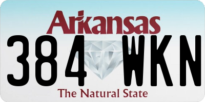 AR license plate 384WKN