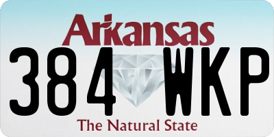 AR license plate 384WKP