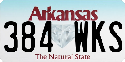 AR license plate 384WKS