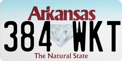 AR license plate 384WKT