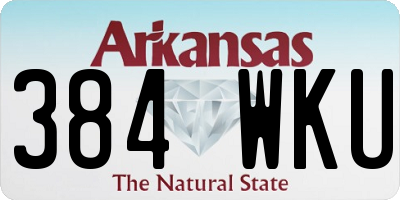 AR license plate 384WKU