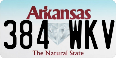 AR license plate 384WKV