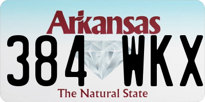AR license plate 384WKX