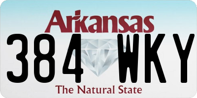 AR license plate 384WKY