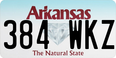 AR license plate 384WKZ
