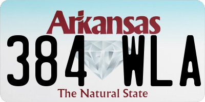 AR license plate 384WLA