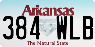 AR license plate 384WLB