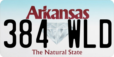 AR license plate 384WLD
