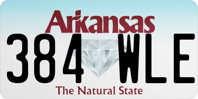 AR license plate 384WLE