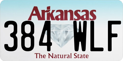 AR license plate 384WLF