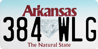 AR license plate 384WLG