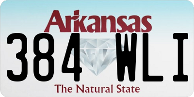 AR license plate 384WLI