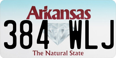 AR license plate 384WLJ