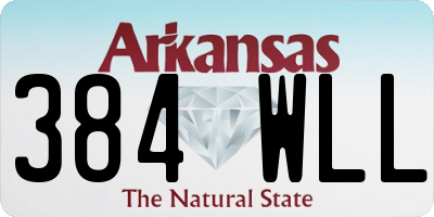 AR license plate 384WLL