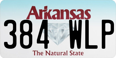 AR license plate 384WLP