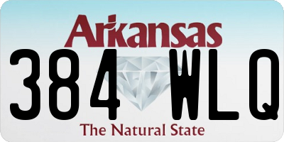 AR license plate 384WLQ