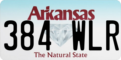 AR license plate 384WLR