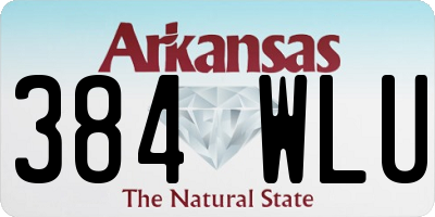 AR license plate 384WLU